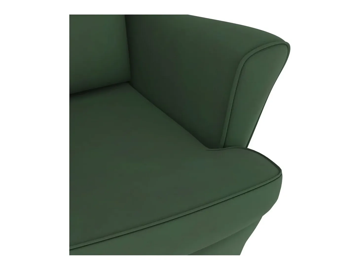 Mecedora con patas de madera de caucho Terciopelo verde oscuro