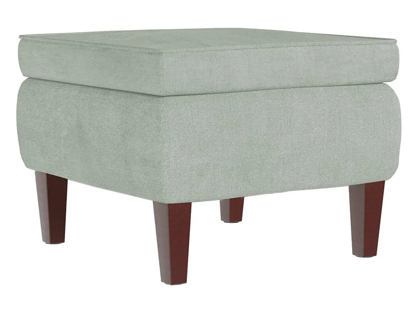 Mecedora con patas de madera y taburete Gris claro