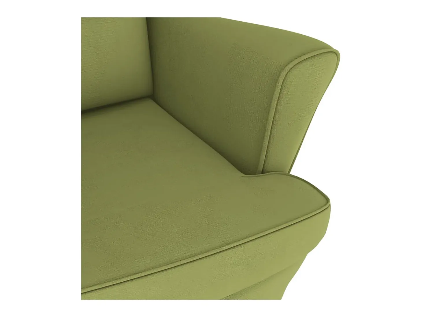 Mecedora con patas de madera de caucho Terciopelo verde claro