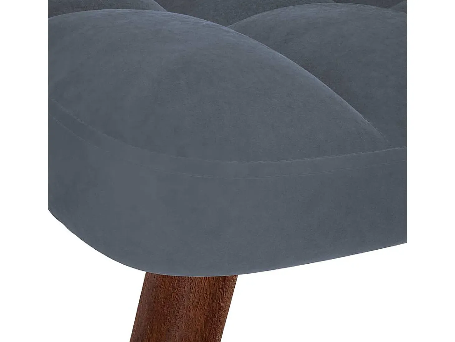 Mecedora con reposapiés de terciopelo gris oscuro