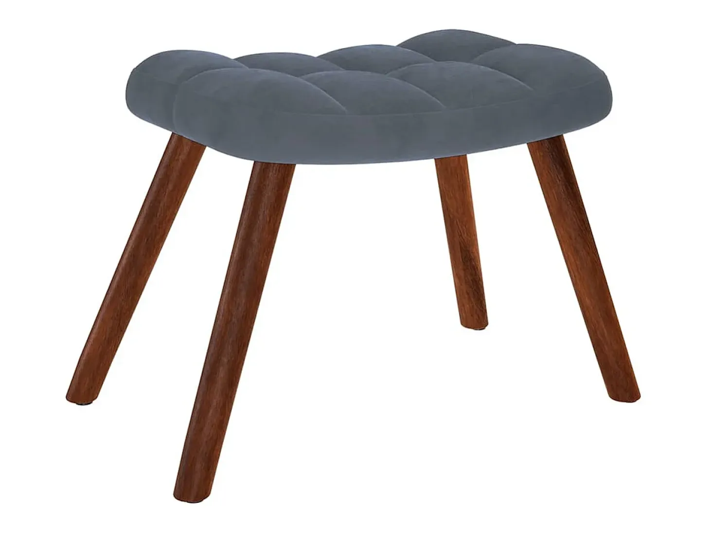 Mecedora con reposapiés de terciopelo gris oscuro