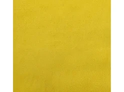 Mecedora con reposapiés de terciopelo amarillo