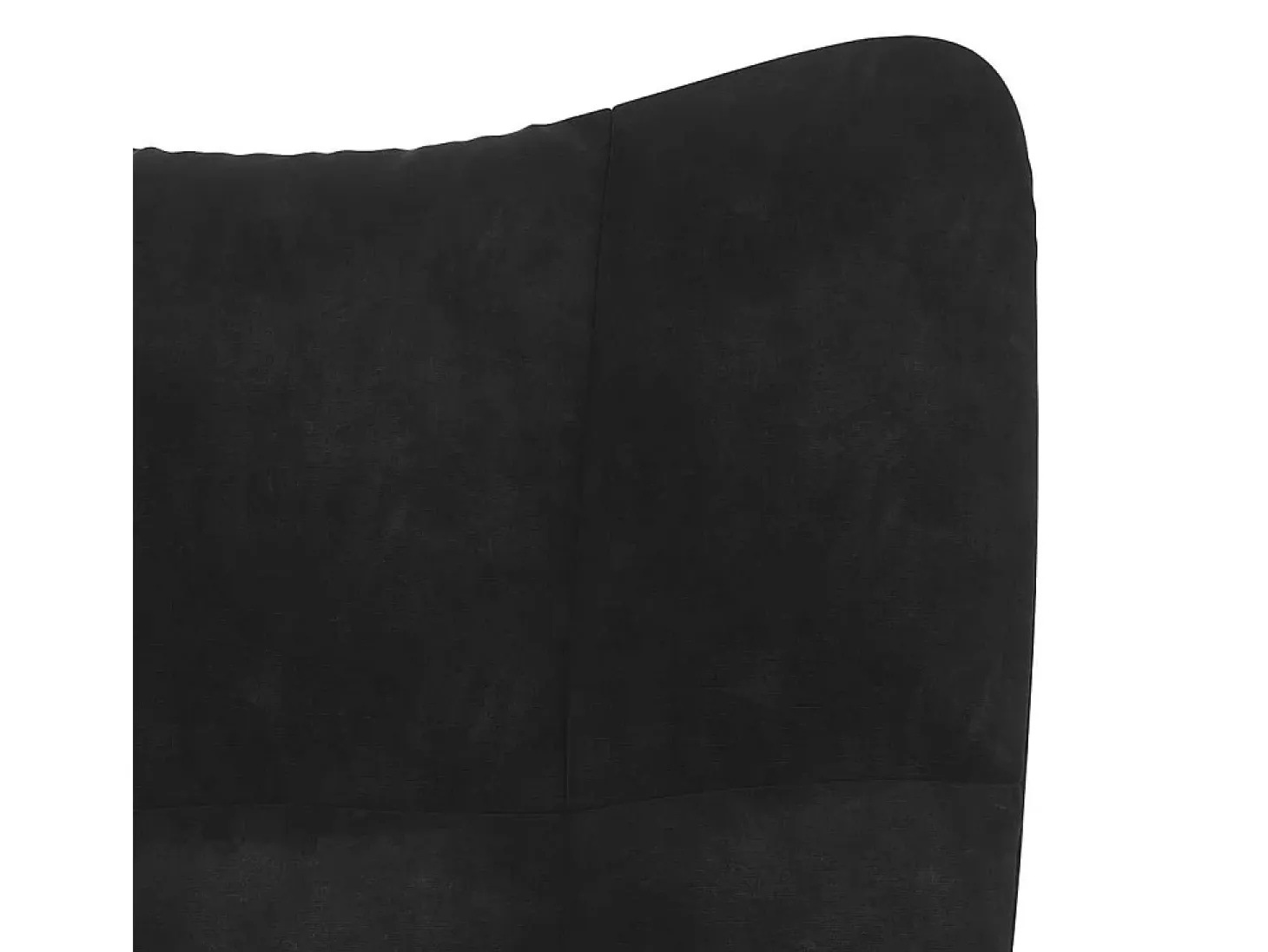 Mecedora con reposapiés Terciopelo Negro