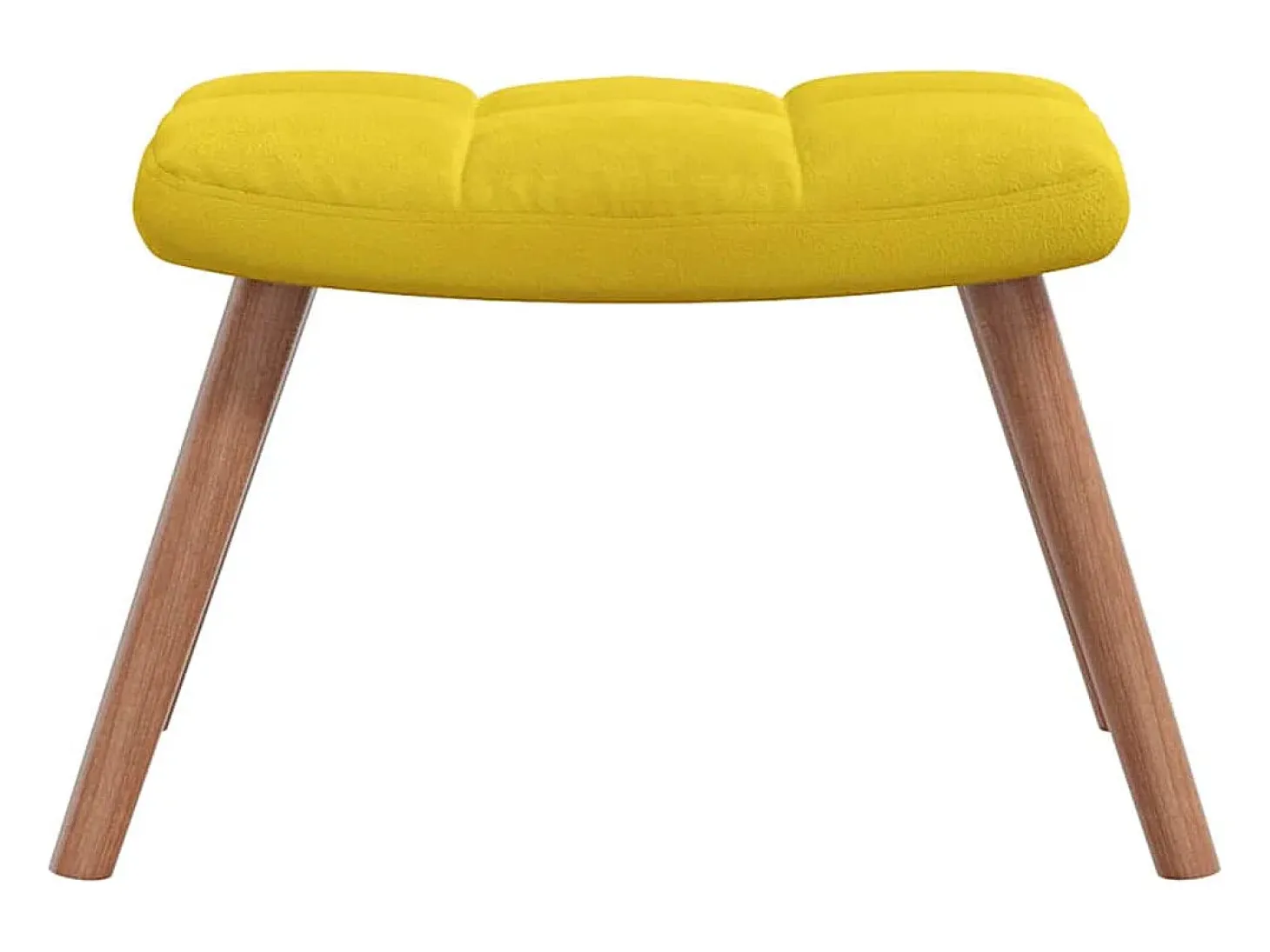 Mecedora con reposapiés Terciopelo amarillo mostaza