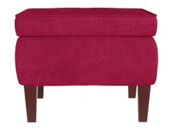Mecedora con respaldo alto de terciopelo y madera maciza