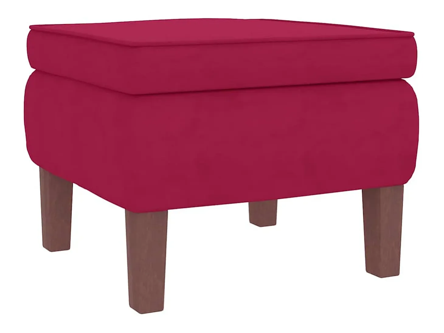 Mecedora con respaldo alto de terciopelo y madera maciza
