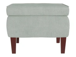 Mecedora con respaldo alto de terciopelo y madera maciza