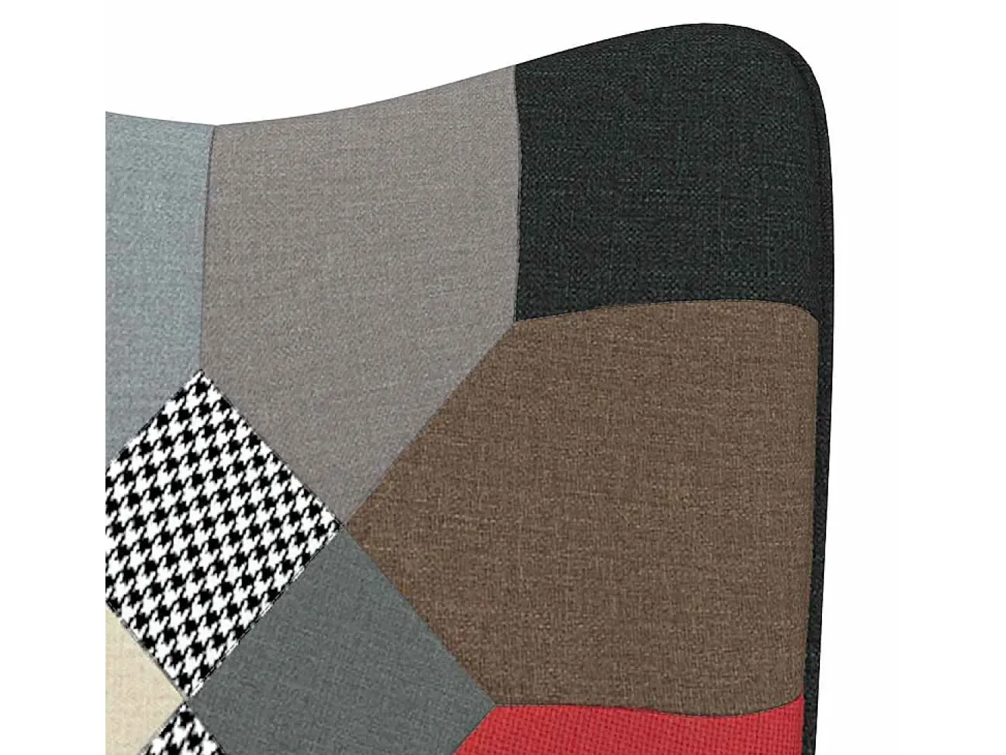 Mecedora con taburete Tela Patchwork