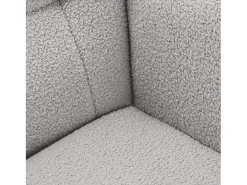 Mecedora de peluche de osito de peluche, sillón de lectura acolchado, respaldo a cuadros, gris claro