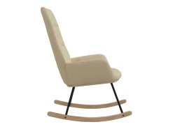 Mecedora de tela color crema