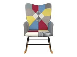 Mecedora de tela de patchwork