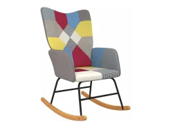 Mecedora de tela de patchwork