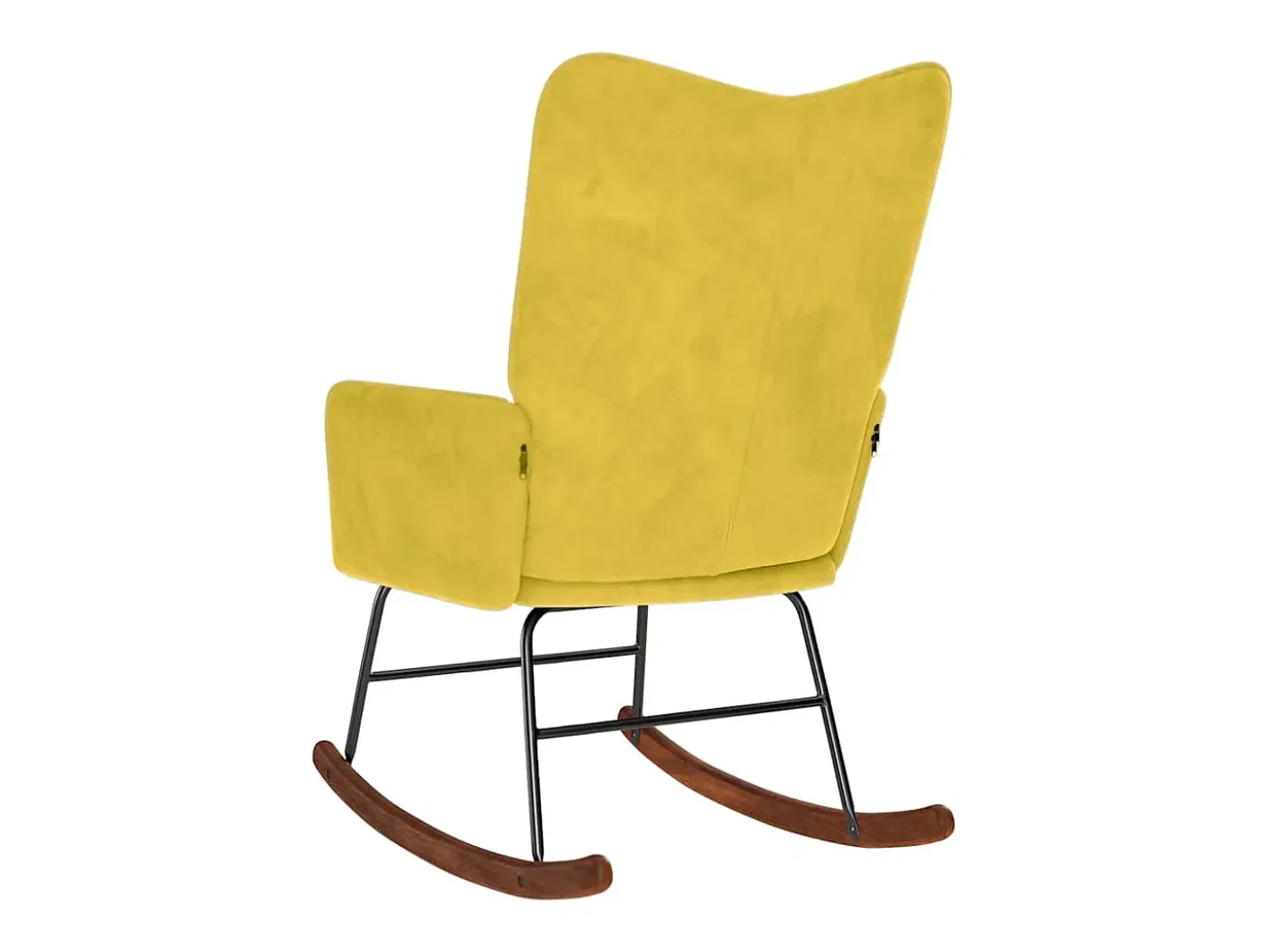 Mecedora de terciopelo amarillo