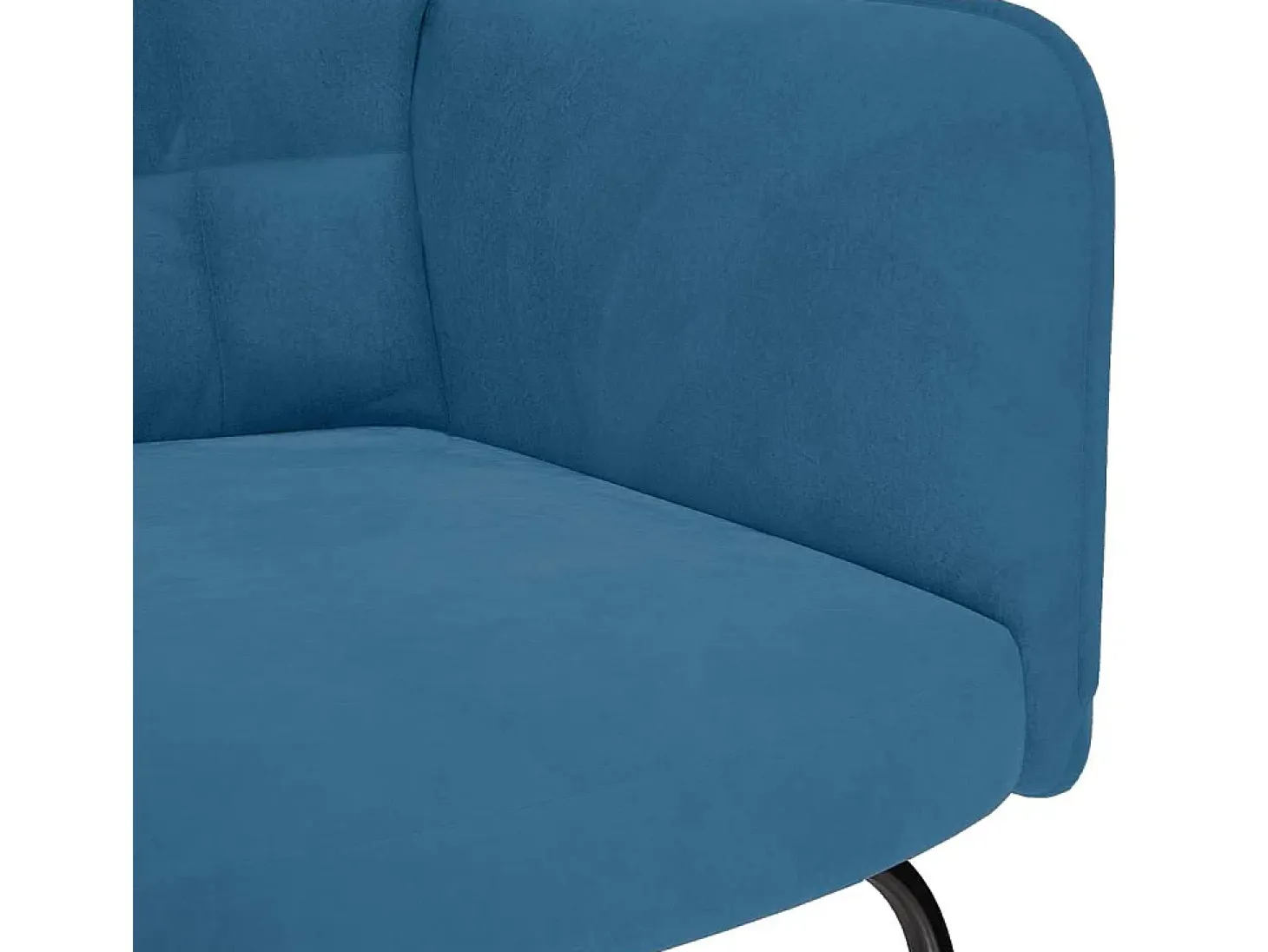 Mecedora de terciopelo azul