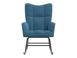 Mecedora de terciopelo azul