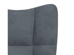 Mecedora de terciopelo gris oscuro