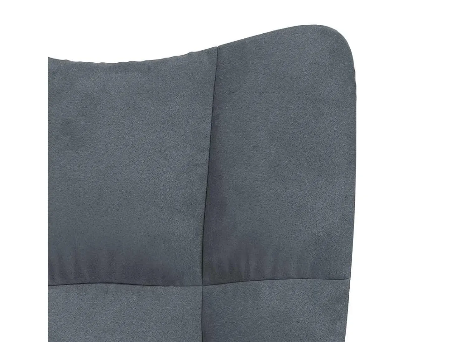 Mecedora de terciopelo gris oscuro