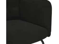 Mecedora de terciopelo negro