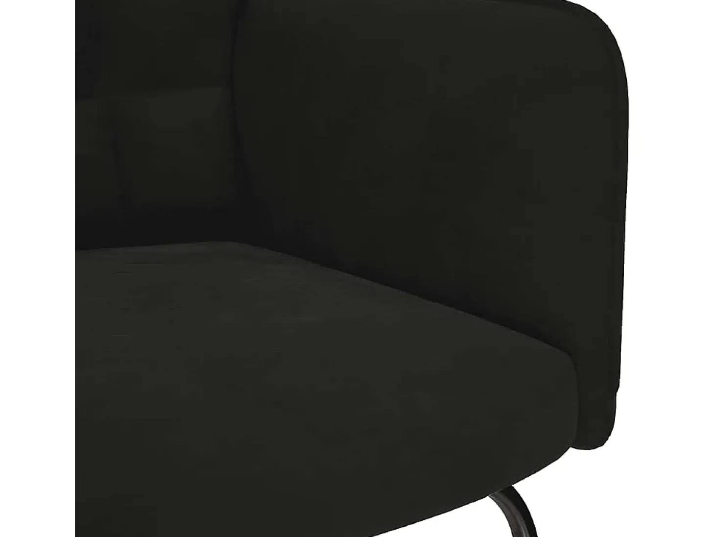 Mecedora de terciopelo negro