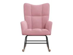 Mecedora de terciopelo rosa