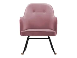 Mecedora de terciopelo rosa
