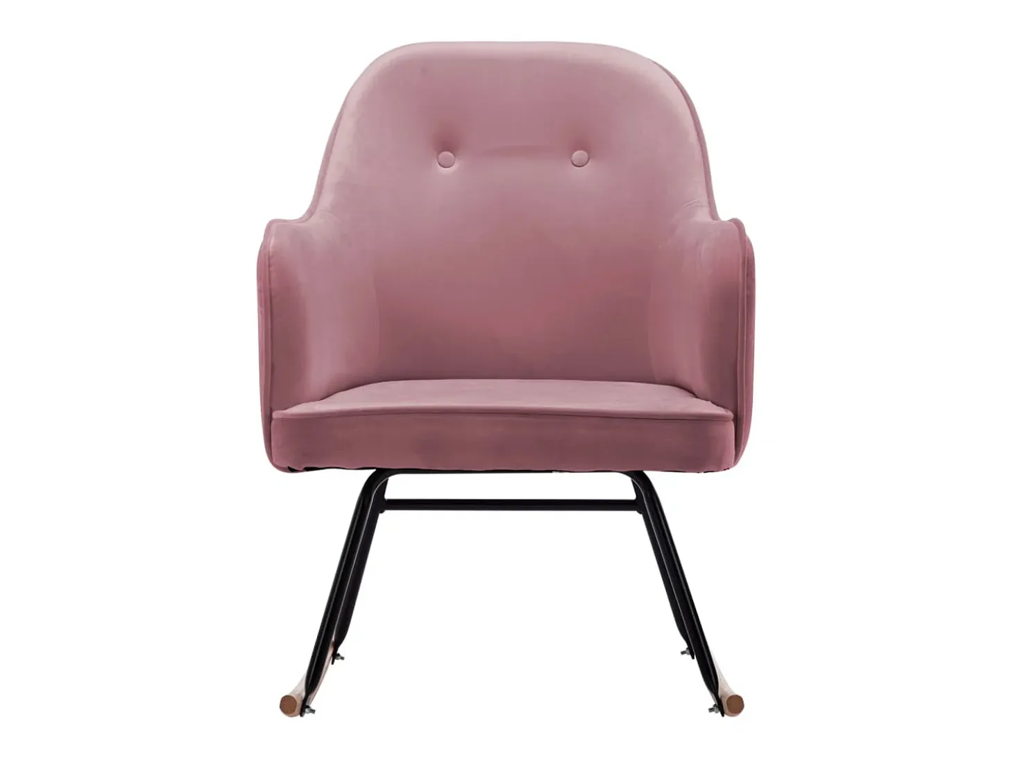 Mecedora de terciopelo rosa
