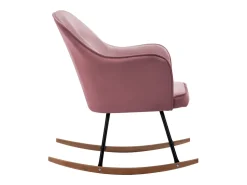 Mecedora de terciopelo rosa