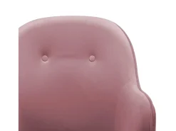 Mecedora de terciopelo rosa