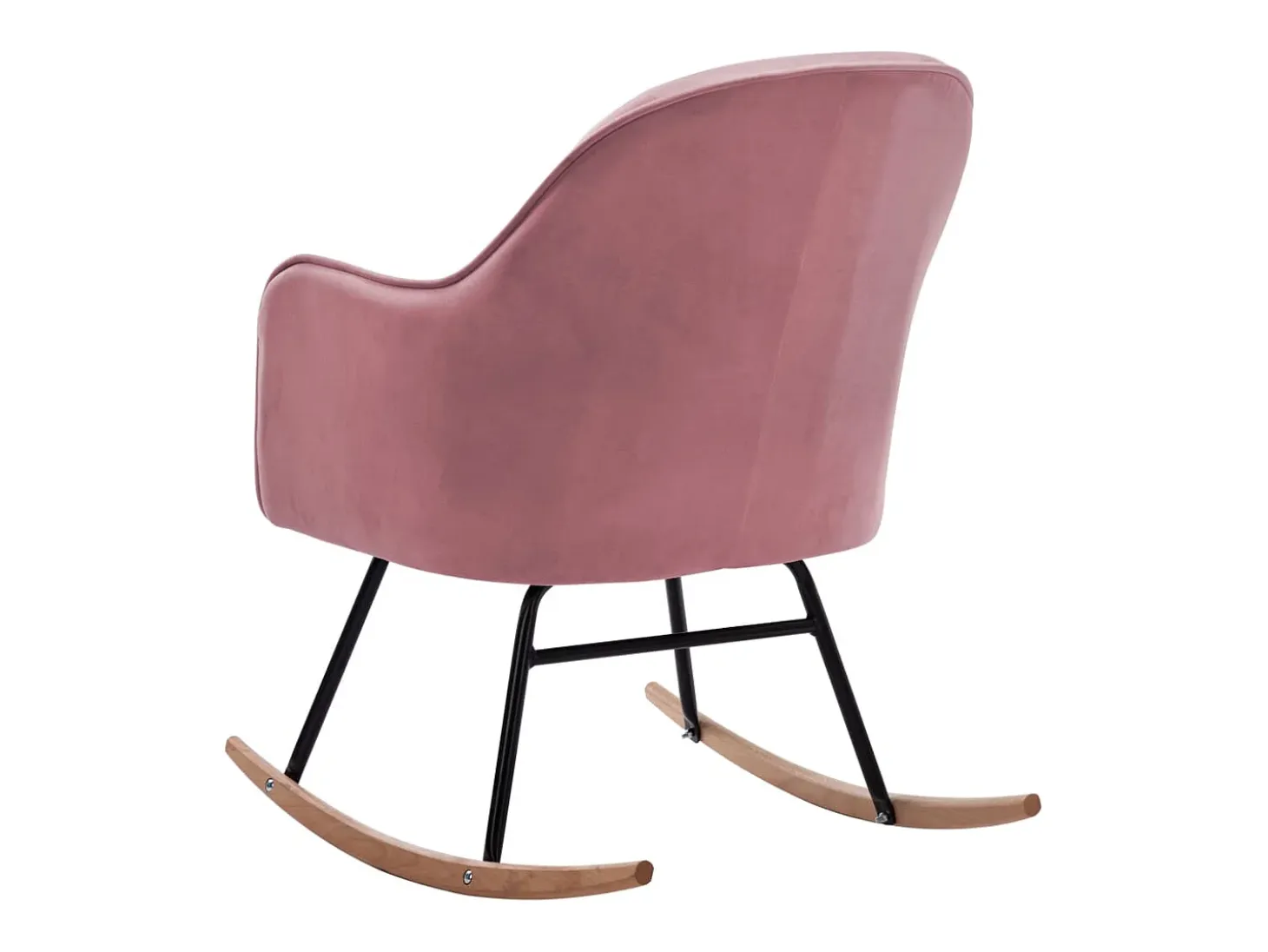 Mecedora de terciopelo rosa