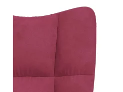 Mecedora de terciopelo rojo burdeos