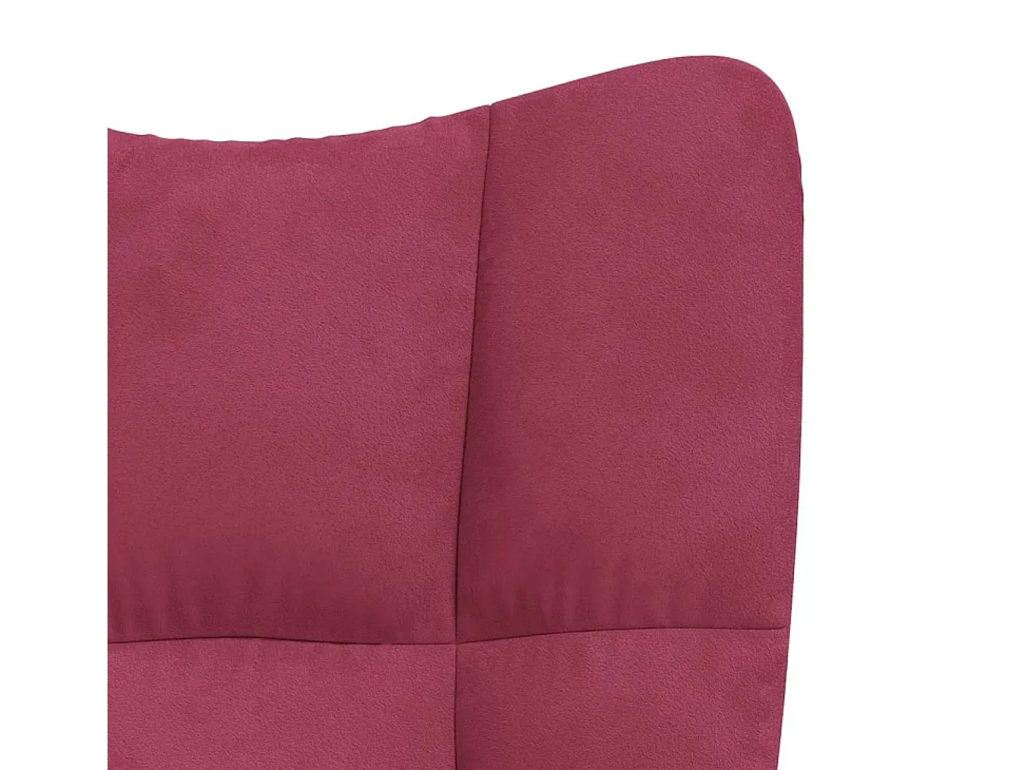 Mecedora de terciopelo rojo burdeos