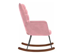 Mecedora de terciopelo rosa