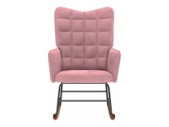 Mecedora de terciopelo rosa