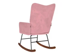 Mecedora de terciopelo rosa