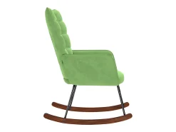 Mecedora de terciopelo verde claro