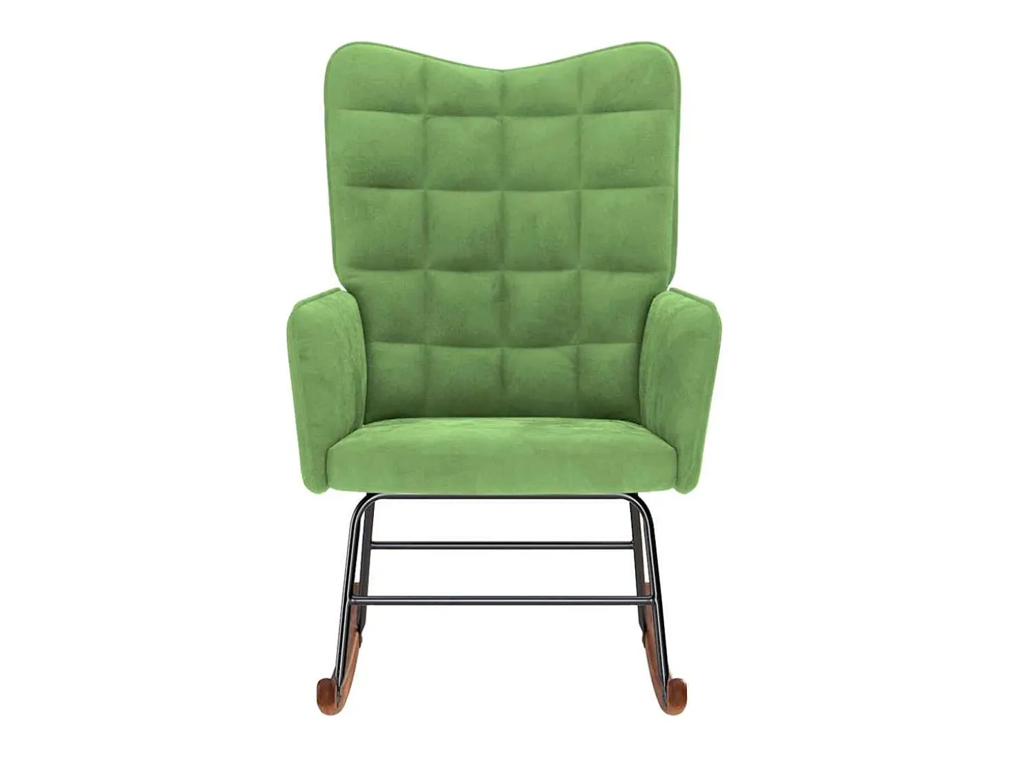 Mecedora de terciopelo verde claro