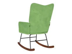 Mecedora de terciopelo verde claro