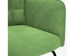 Mecedora de terciopelo verde claro