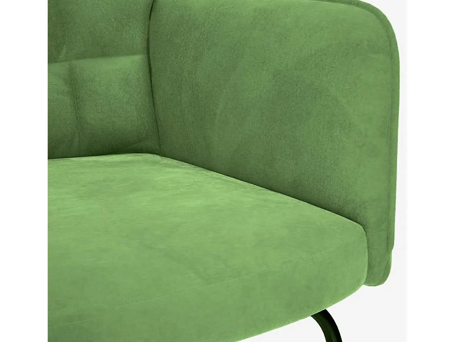 Mecedora de terciopelo verde claro