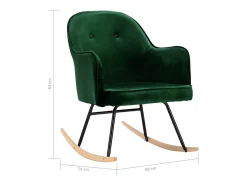 Mecedora de terciopelo verde oscuro