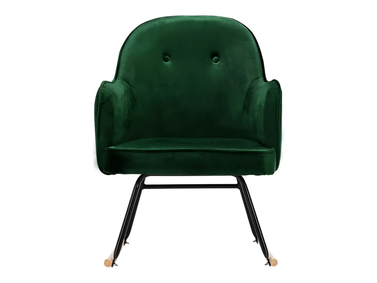 Mecedora de terciopelo verde oscuro