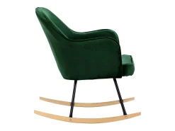 Mecedora de terciopelo verde oscuro