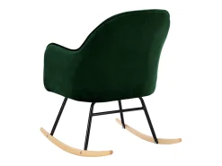 Mecedora de terciopelo verde oscuro