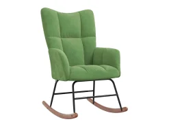 Mecedora de terciopelo verde claro