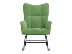 Mecedora de terciopelo verde claro