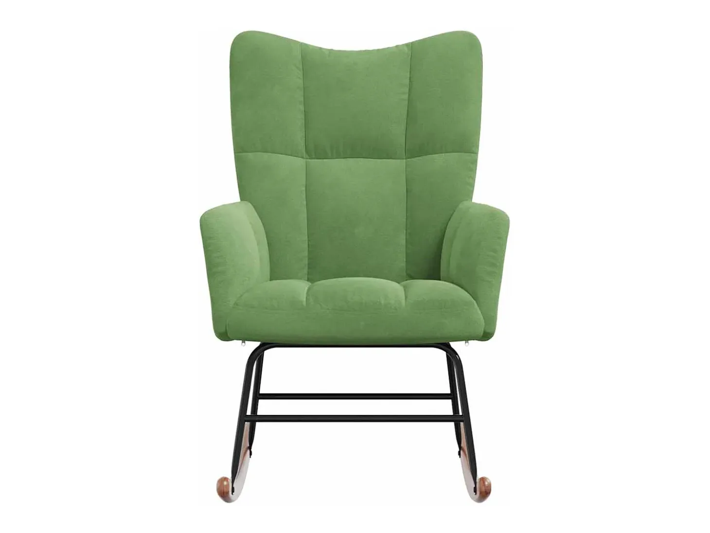 Mecedora de terciopelo verde claro