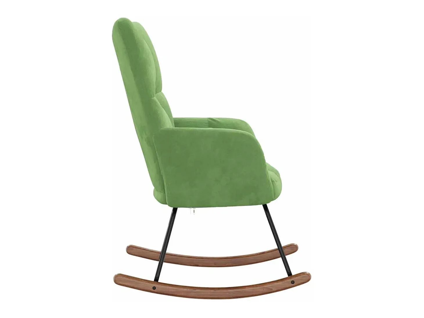 Mecedora de terciopelo verde claro