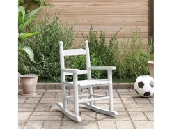 Mecedora infantil de madera maciza de álamo blanca