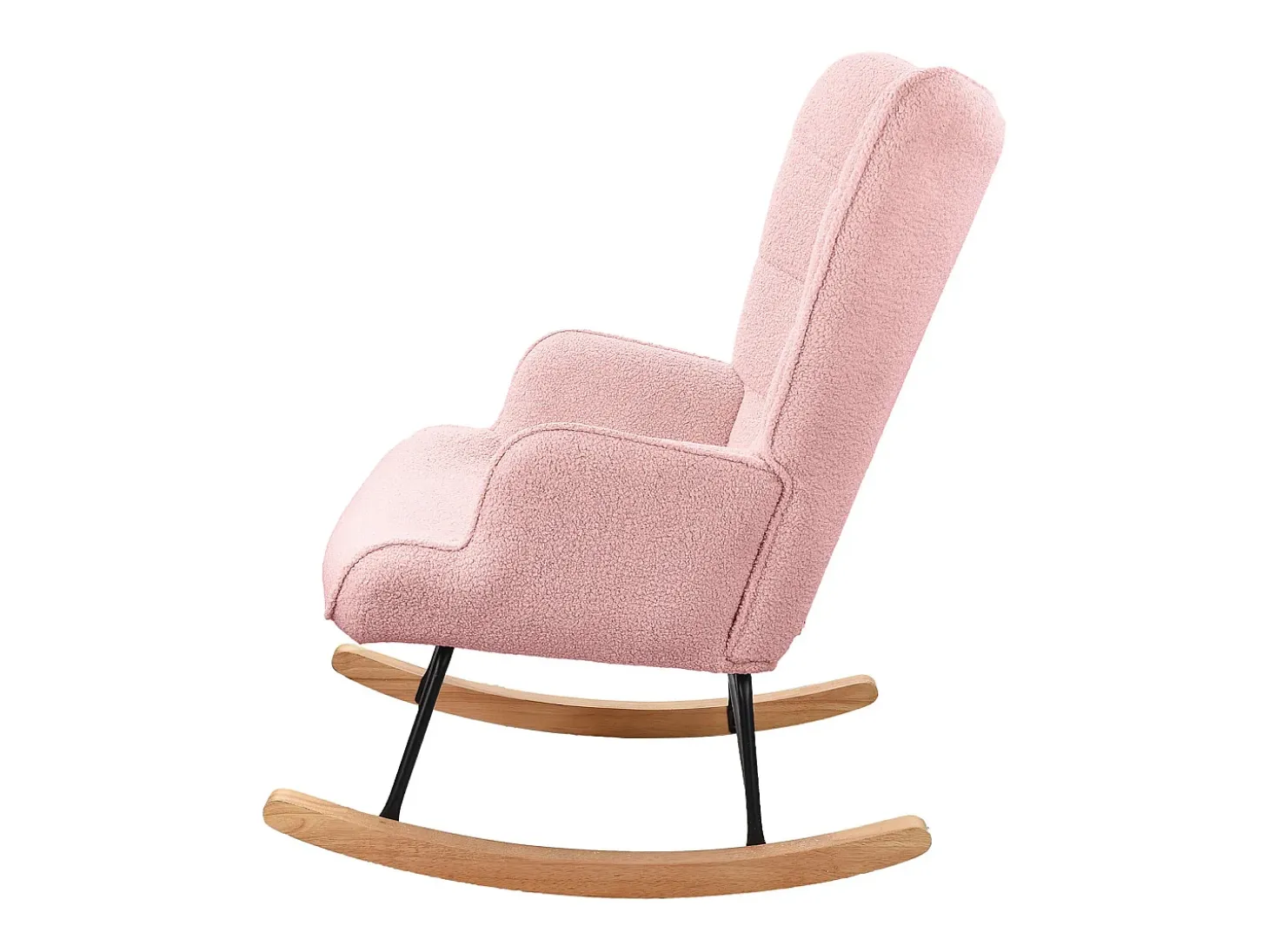 Mecedora para adultos - Mecedora ergonómica para exteriores - Para sala de estar - Jardín - Dormitorio - Rosa