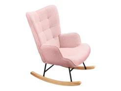 Mecedora para adultos - Mecedora ergonómica para exteriores - Para sala de estar - Jardín - Dormitorio - Rosa